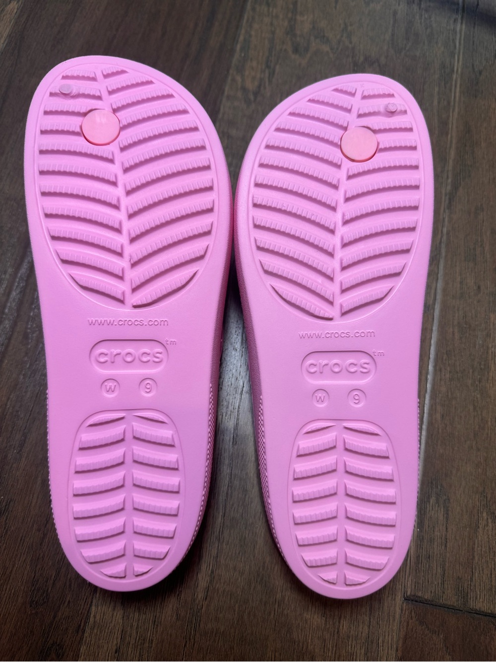 CROCS Platform Flip-Flop Thong Sandals Pastel Pink - Size 9 Women - Picture 3 of 5